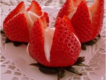 Strawberries Filled with Almond Cream