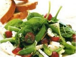 Sugarsnap Salad with Black Grapes and Feta Cheese Recipe