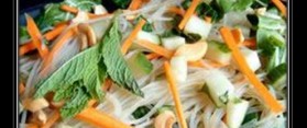 Vietnamese Inspired Cabbage and Rice Noodle Salad