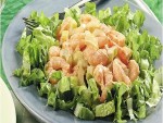Warm Potted Shrimps on Shredded Lettuce Salad recipe