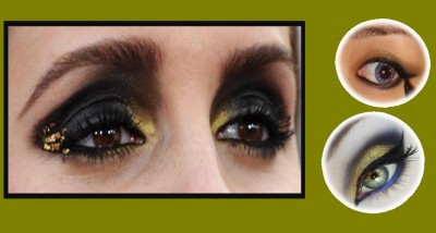 How to Apply Gold and Black Cat Eye Makeup
