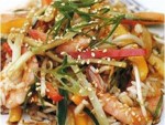 Oriental Rice Salad with Mixed Peppers and Prawns Recipe