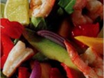 Summer Prawn Salad with Sweet Piquant Peppers, Mango and Avocado Recipe