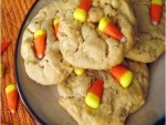 Halloween Candy Corn and Peanut Cookies