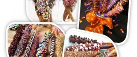 Chocolate Dipped Pretzel Rods