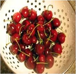 Cherries in Colander