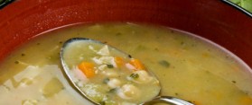 Tasty noodle soup