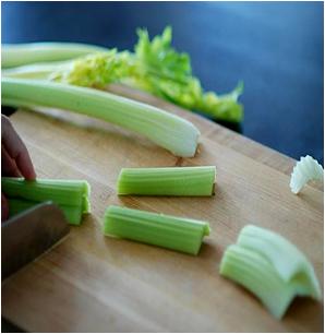 Cut Celery into Medium Sections
