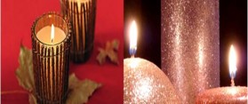 Glitter Twig Candles