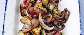 Grilled Potato and Onion Salad