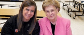 Grandparent with a girl