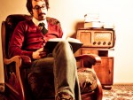 Man reading book