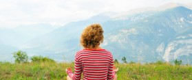 Woman practicing yoga