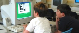 Kids on a computer
