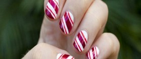 Candy cane nail design