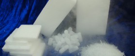 Dry ice crystals