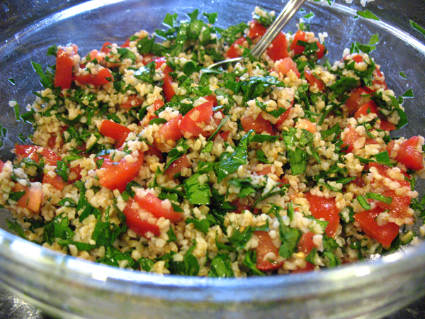 Finished tabouli salad