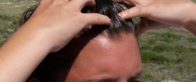 Massaging Scalp