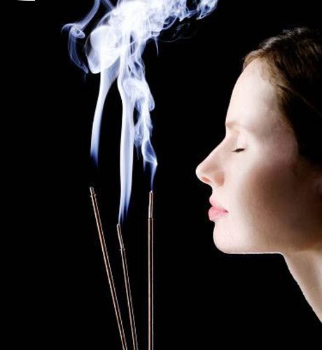 Enjoying incense