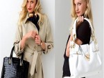 models with Leather Handbags