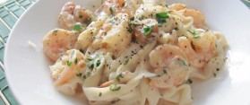Pasta Alfredo with Shrimp