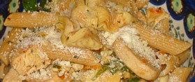Pasta and Vegetables in Wine Sauce