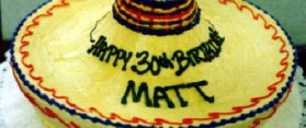 Sombrero Shaped Cake
