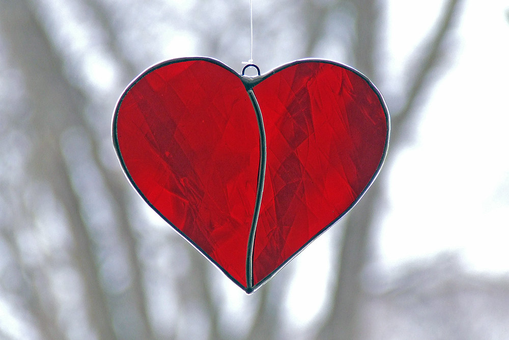 Stained glass heart