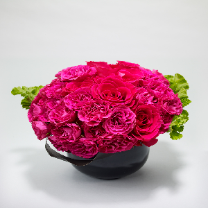 flowers in a fish bowl 