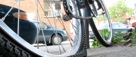 Flat Bicycle Tire