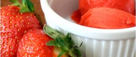 Homemade Strawberry Gelato