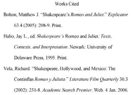 Article bibliography format