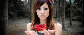 Girl with rose