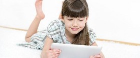 Girl using tab