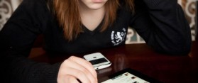 Girl using tablet