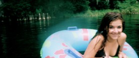 Girl tubing