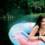 Girl tubing