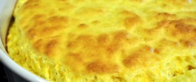 Cheddar Cauliflower Souffle