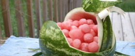 Watermelon Ribbon Basket