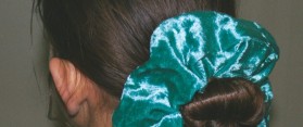 Woman with Scrunchie Hair Bun