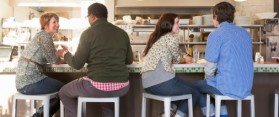 Strangers in cafee