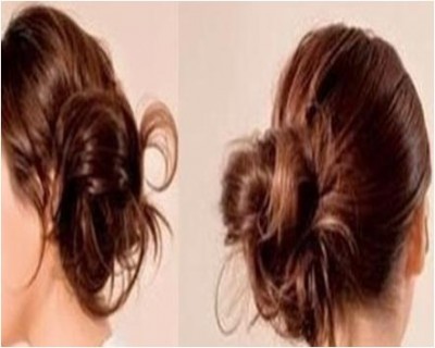 side swept bun