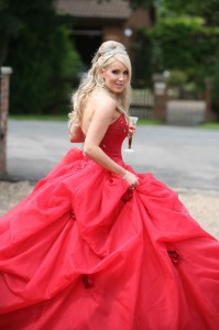 coloured wedding gown