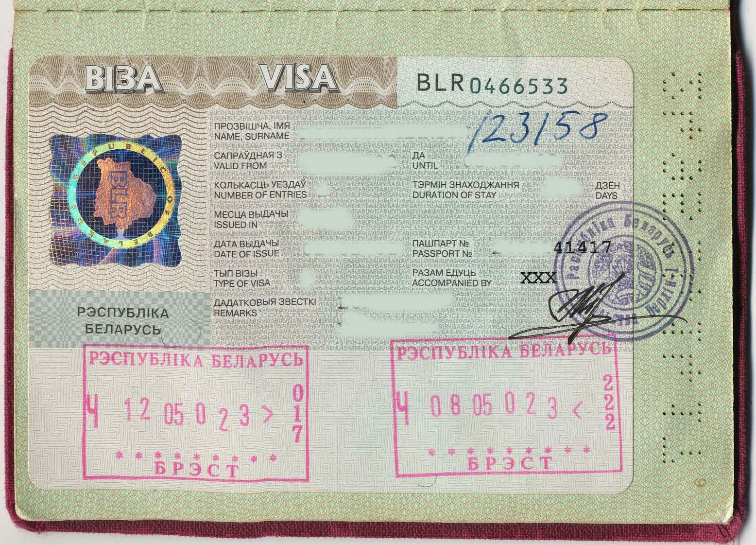 Belarus visa