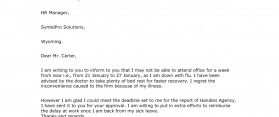 Illness Leave Letter Samples