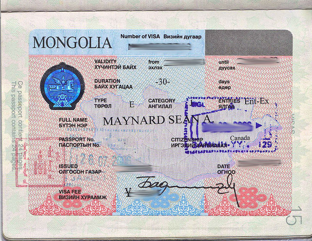 mongolia tourist visa