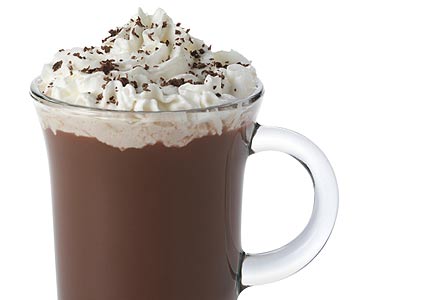 Nutella and Frangelico hot chocolate with cream
