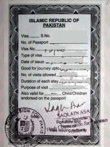 Pakistan Tourist Visit Visa from Ottawa