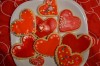 Valentine Sugar Cookies with Red Icing