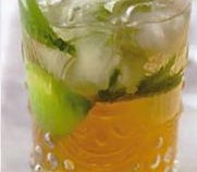 Vodka with crushed lime & mint